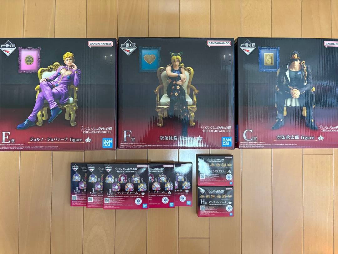 ジョジョ一番くじ　フィギュア　ジョルノ　承太郎　徐倫