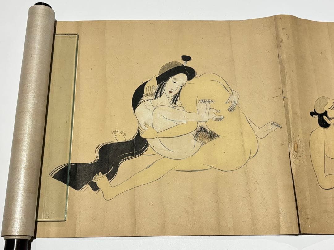 「江戸時代初期〜中期頃筆 春画巻」彩色肉筆 12図1巻|艶本 浮世絵 わじるし