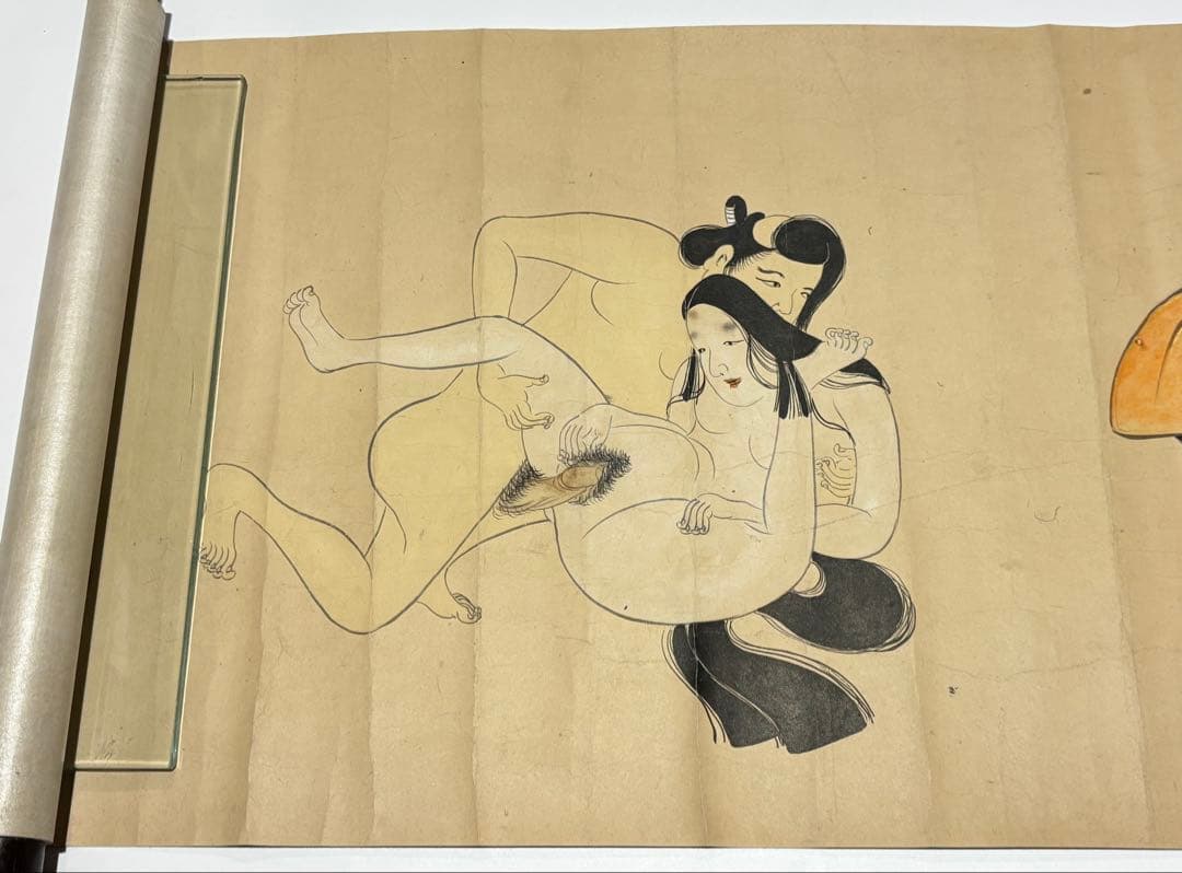 「江戸時代初期〜中期頃筆 春画巻」彩色肉筆 12図1巻|艶本 浮世絵 わじるし