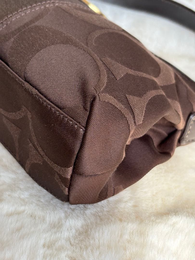 【美品】COACH コーチ　シグネチャー2wayショルダーバッグ　斜め掛け