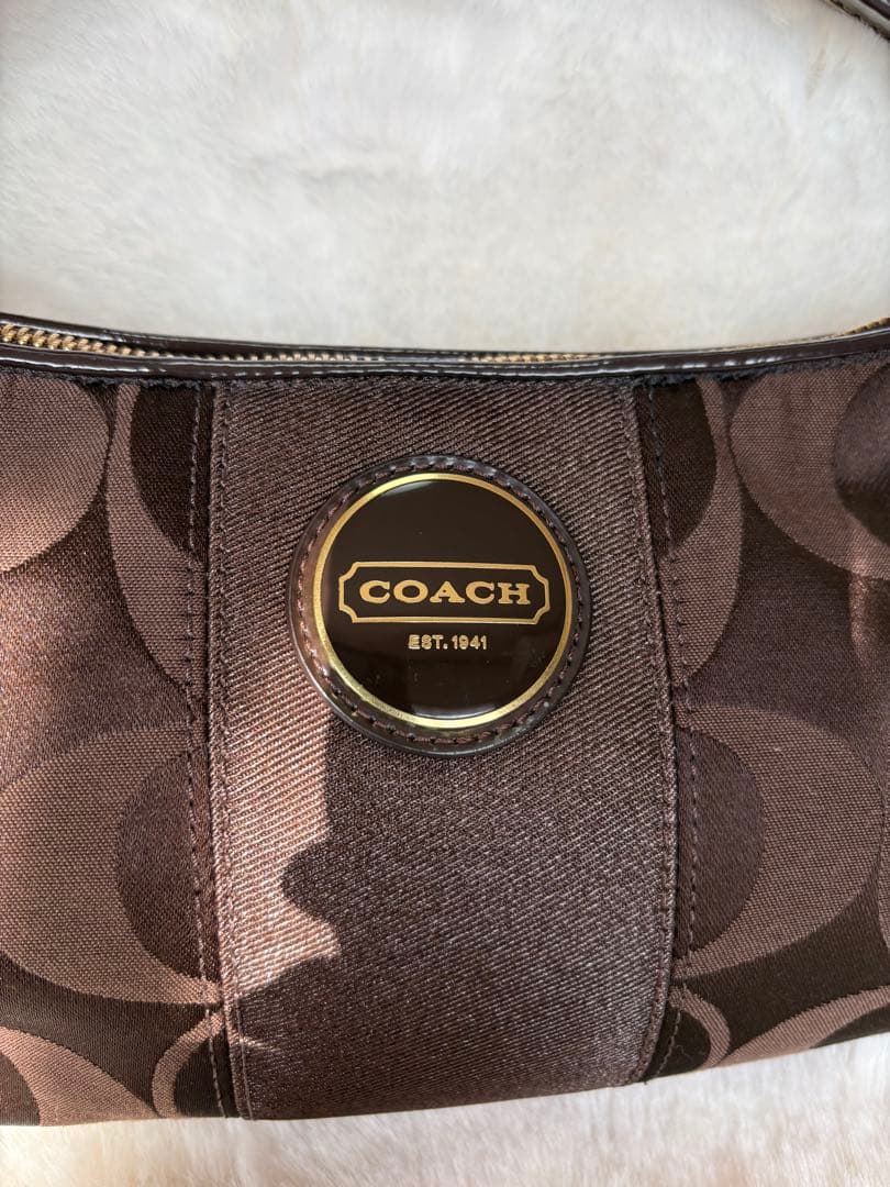 【美品】COACH コーチ　シグネチャー2wayショルダーバッグ　斜め掛け