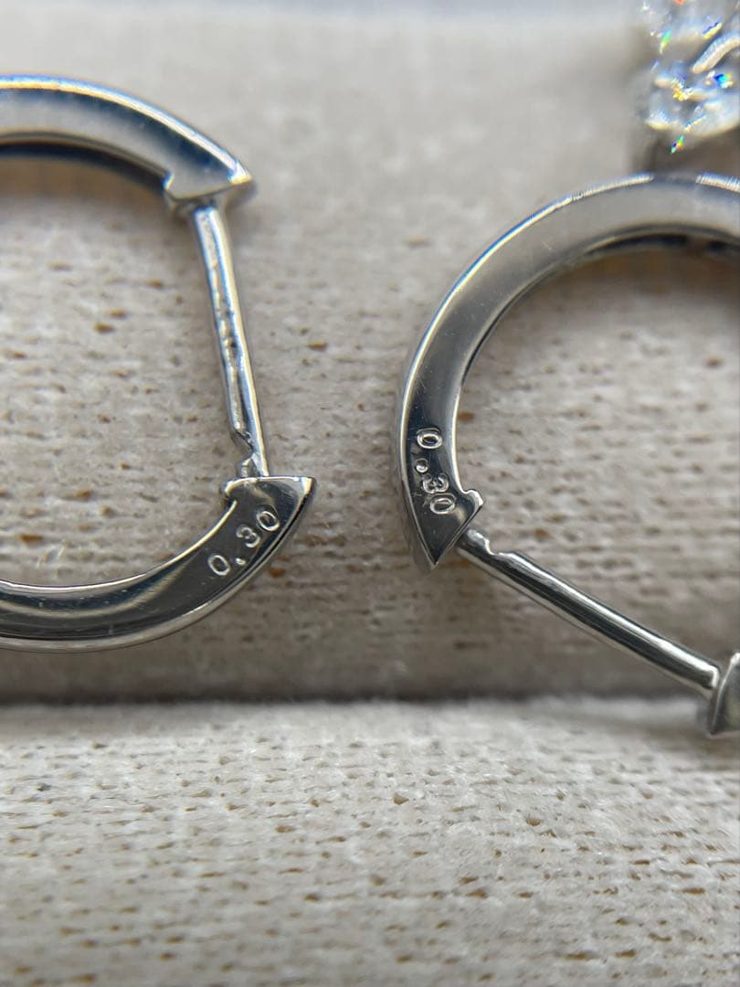 JL186★高級 ダイヤモンド0.6ct プラチナ フープピアス