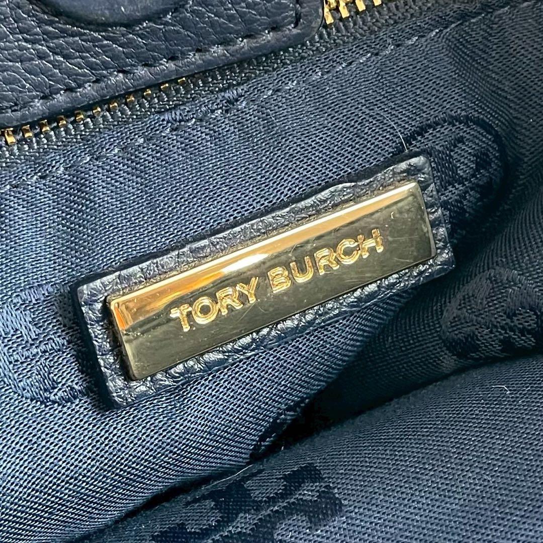 ✨美品✨トリーバーチ　ハンドバッグ　2way クロスボディ　チェーン　レザー　紺