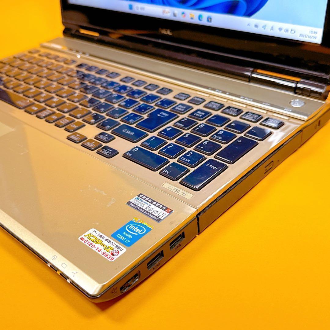 極速i7⭐️SSD512GB 16GB ノートパソコン windows11カメラ