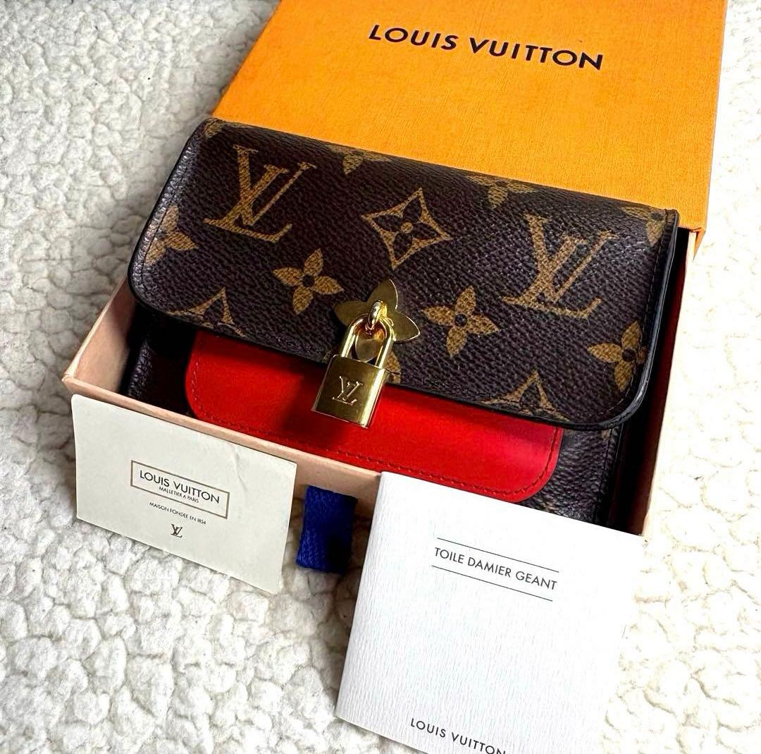 美品 ルイヴィトン ポルトフォイユ フラワー コンパクト 三つ折り財布