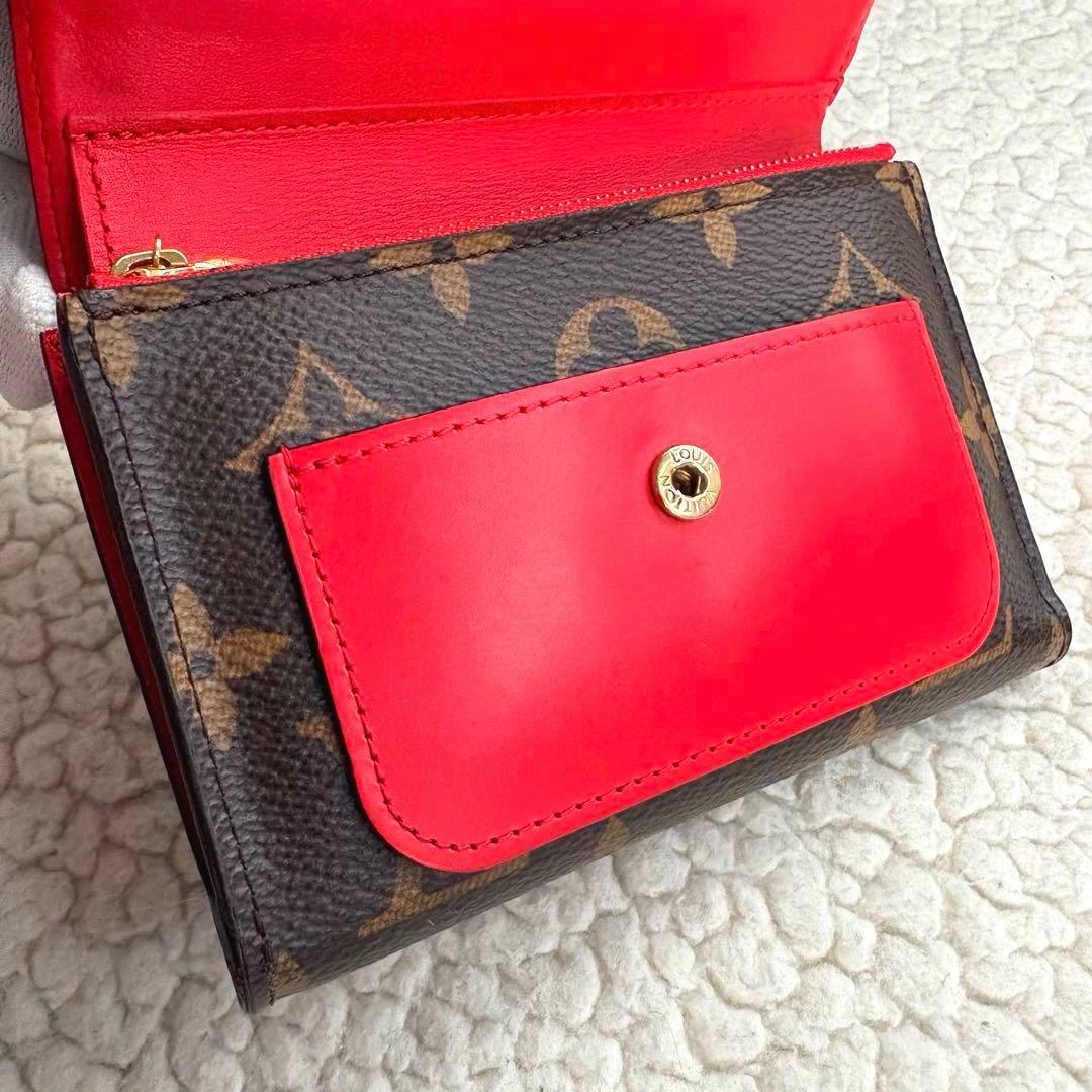 美品 ルイヴィトン ポルトフォイユ フラワー コンパクト 三つ折り財布
