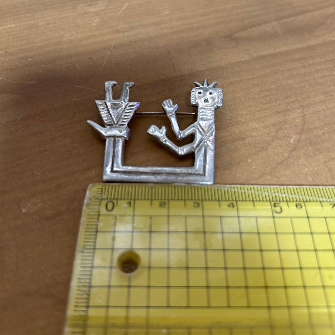 ヴィンテージ　ナバホ族　シルバー 　ピン ブローチ　ネイティブアメリカン