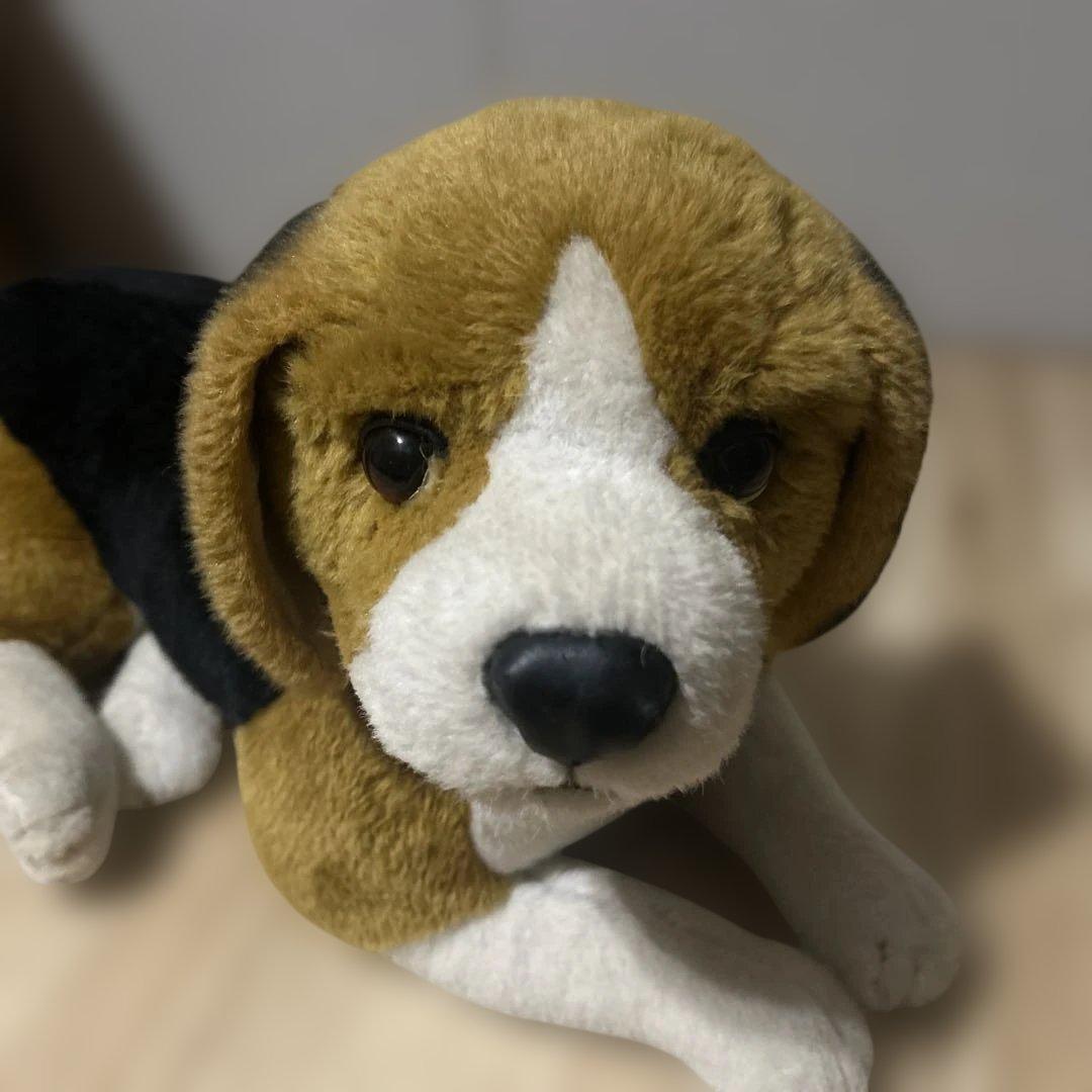 【ぬいぐるみ】犬 ビーグル　大型 リアル レトロ