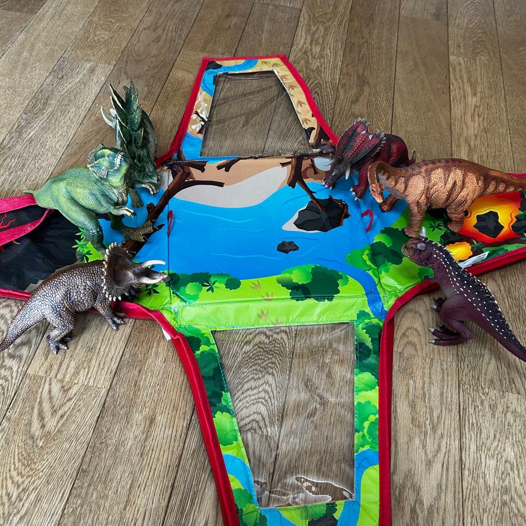 シュライヒ 恐竜火山プレイマットセット　恐竜12体まとめ売り