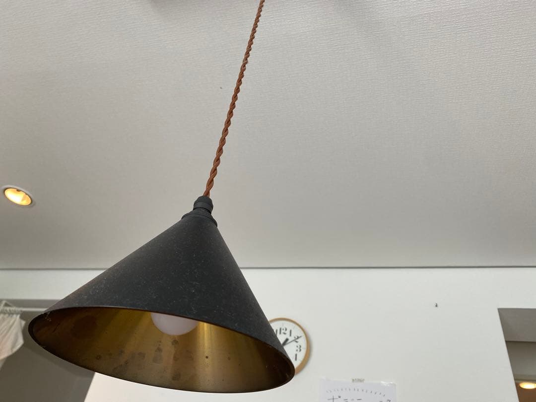 akaryo555 フタガミペンダントランプ 円錐 鍛金 黒ムラ2個セット