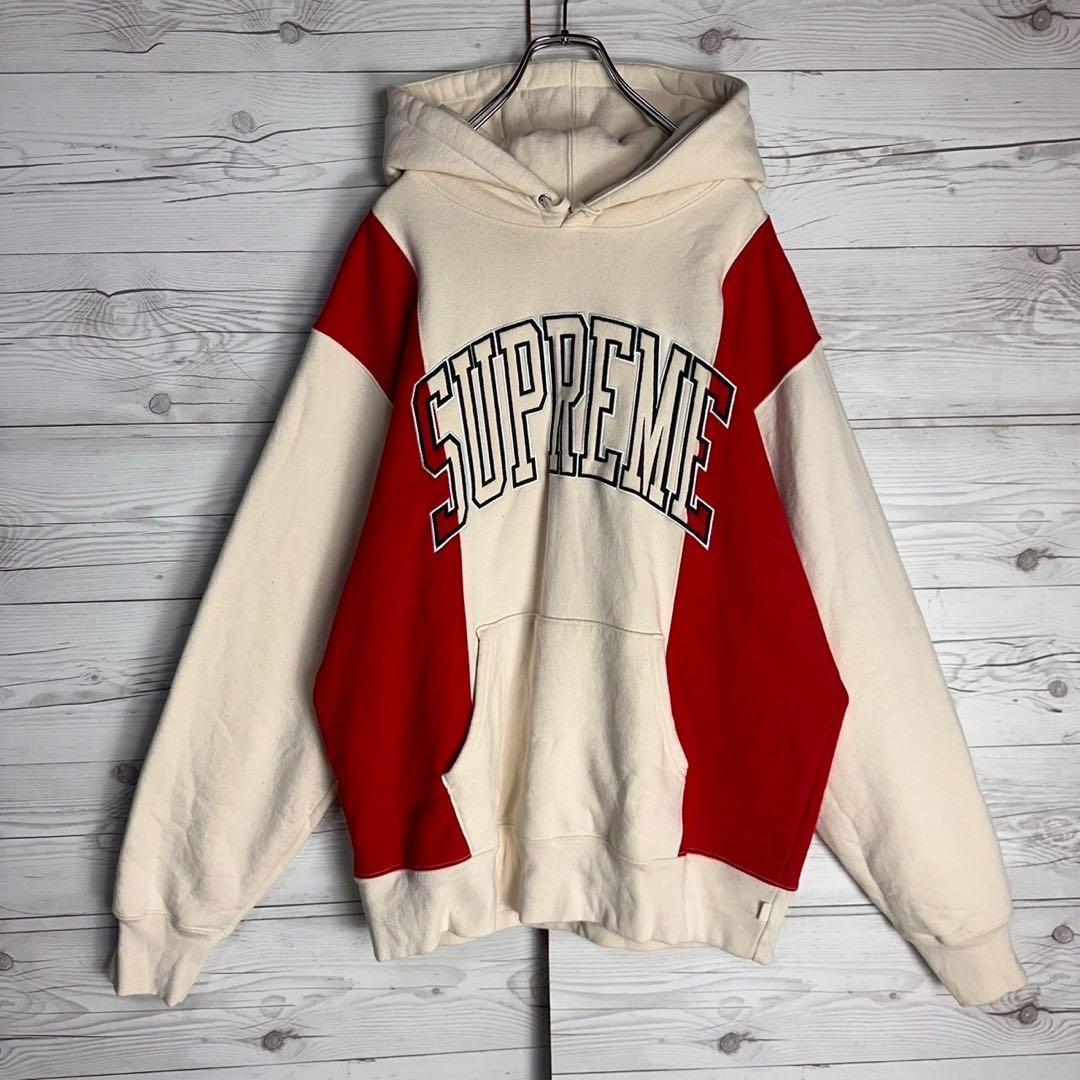 【希少サイズ】Supreme センター刺繍 アーチロゴ 希少 パーカー XL