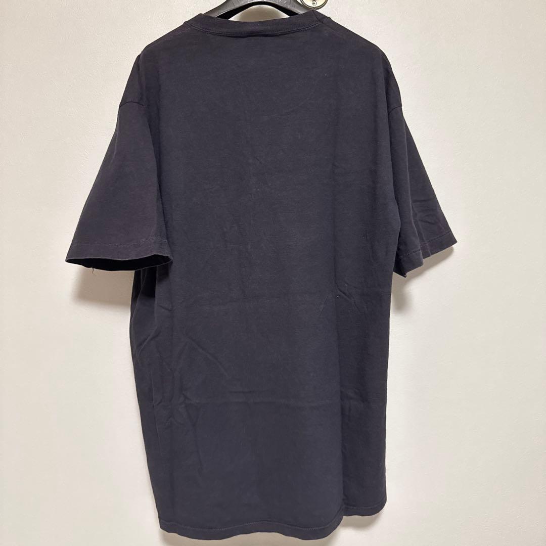 棚*K様 80sヴィンテージミッキーマウスフェイスTシャツ黒XLフェードdisn