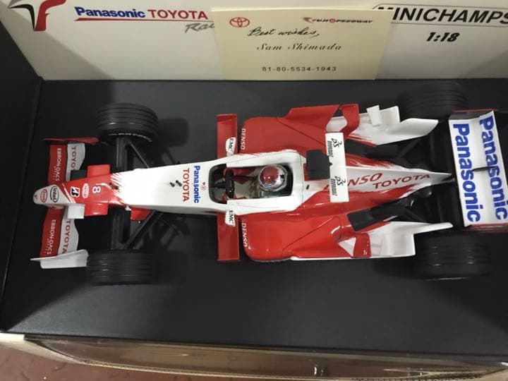 トヨタのF1レーシングカー、18分の1.富士スピードウェイ改修後の物です、