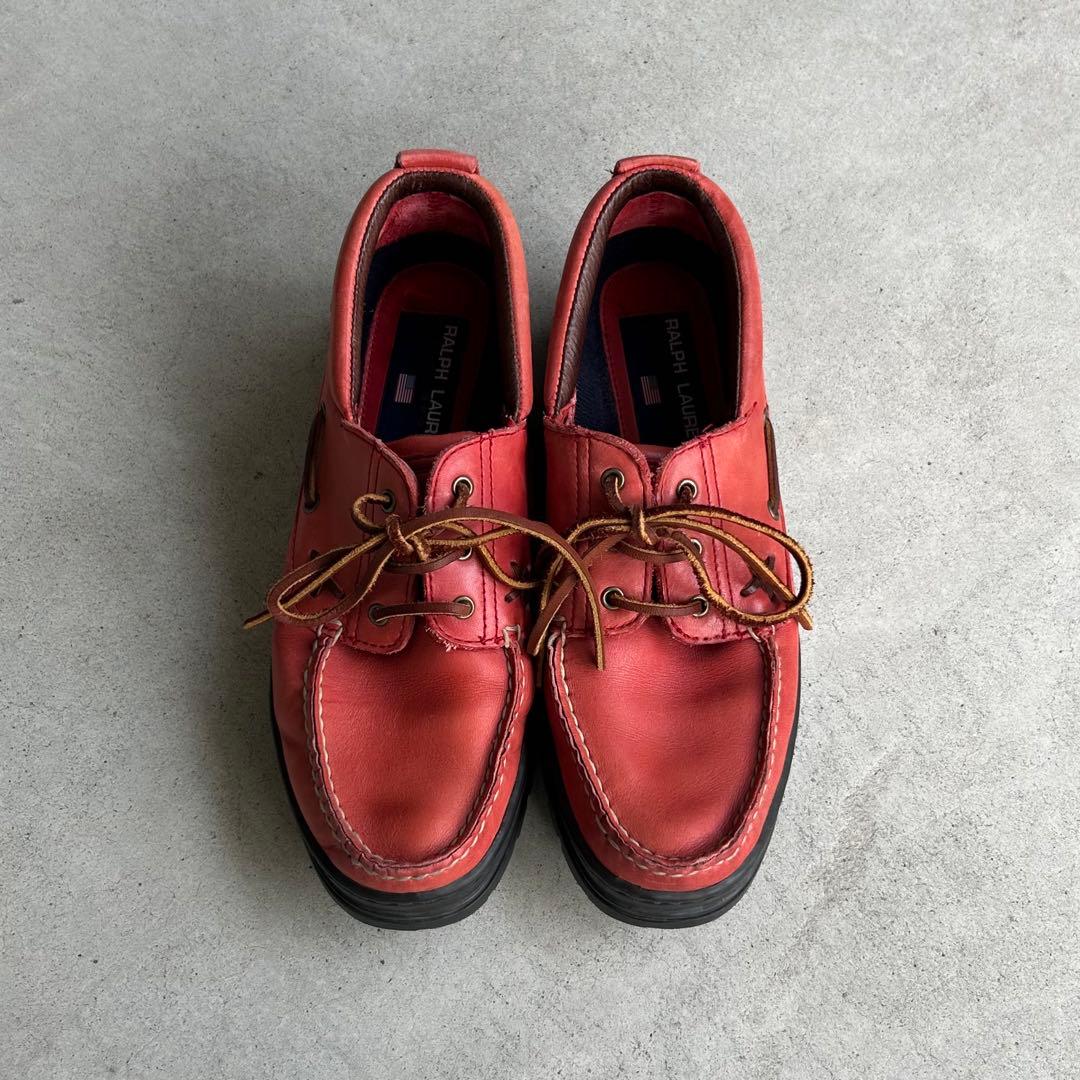 90’s POLO SPORTS デッキシューズ レザー アメカジ ヴィンテージ