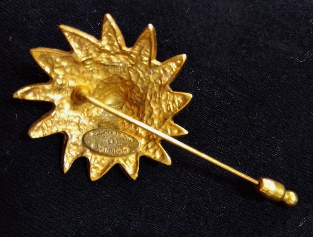 ★CHANEL★ヴィンテージ ライオン 太陽 ゴールドピンブローチ