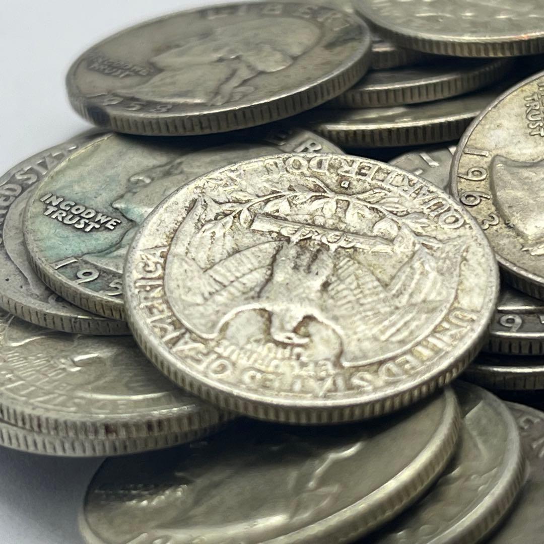 クォーターダラー ドル 75枚 1964年以前 アメリカ銀貨 25セント