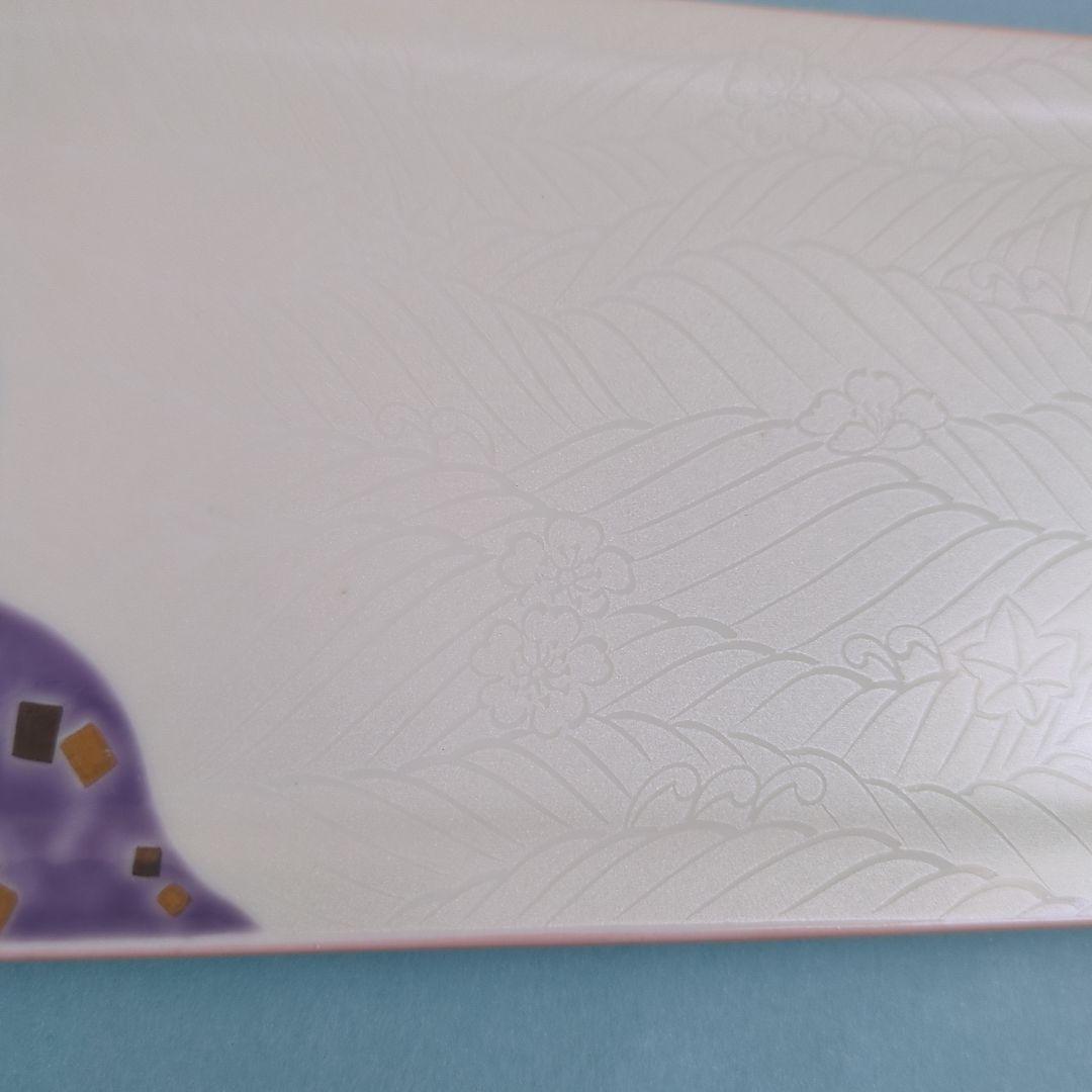 有田焼　華楽窯　青紫装飾の陶磁器皿6枚セット