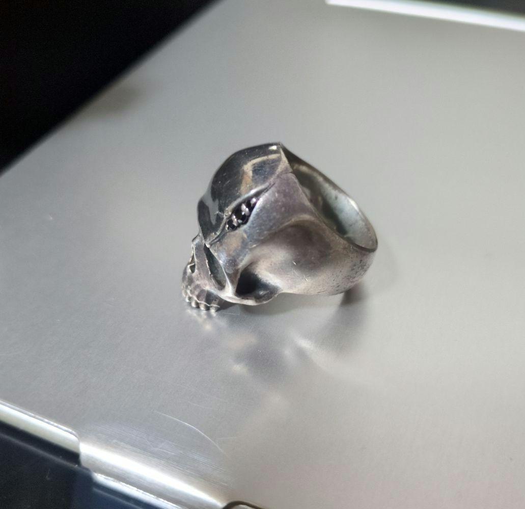 中古 Dr.MONROE シルバー925 19号 スカルリング