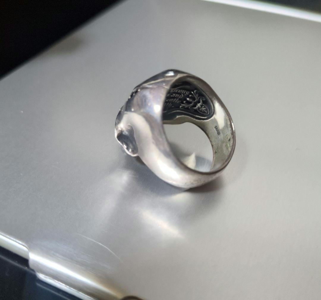 中古 Dr.MONROE シルバー925 19号 スカルリング