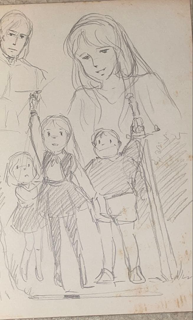 日本アニメーション　直筆　ラフ画　スケッチ