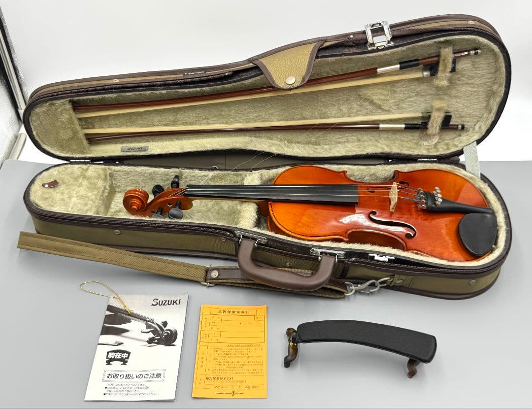 左下 スズキ バイオリン 1/2 バイオリン No.200 2001 弓ケース付