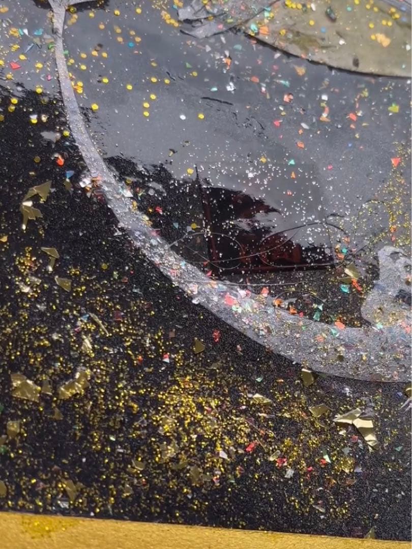 龍神様切り絵　銀虹龍　　昇龍　龍神絵　月創生龍神　月の神　切り絵　開運龍神絵