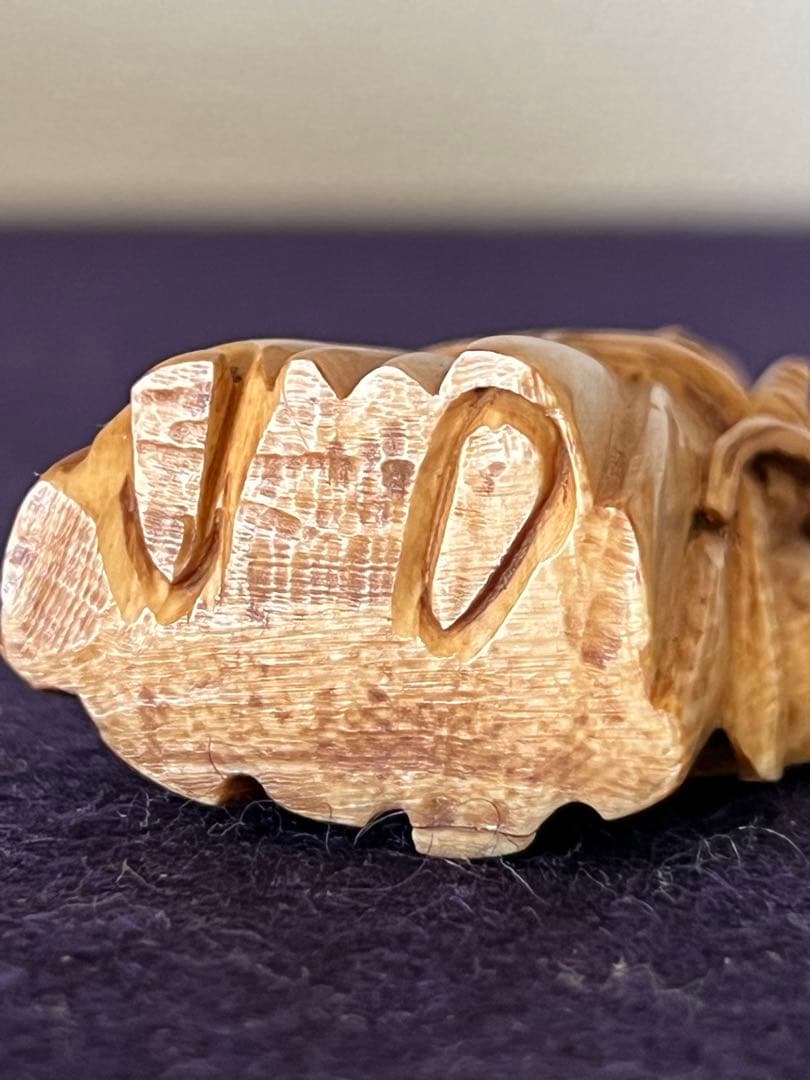 極上　根付 人物　武士　重さ:27g H8-14