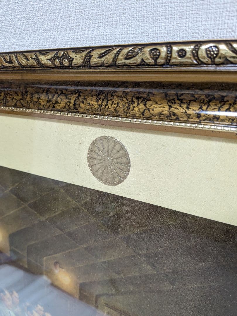 複製 白川一郎 最後の御前会議 終戦の詔書 額装 天皇陛下 大日本帝国軍 印刷