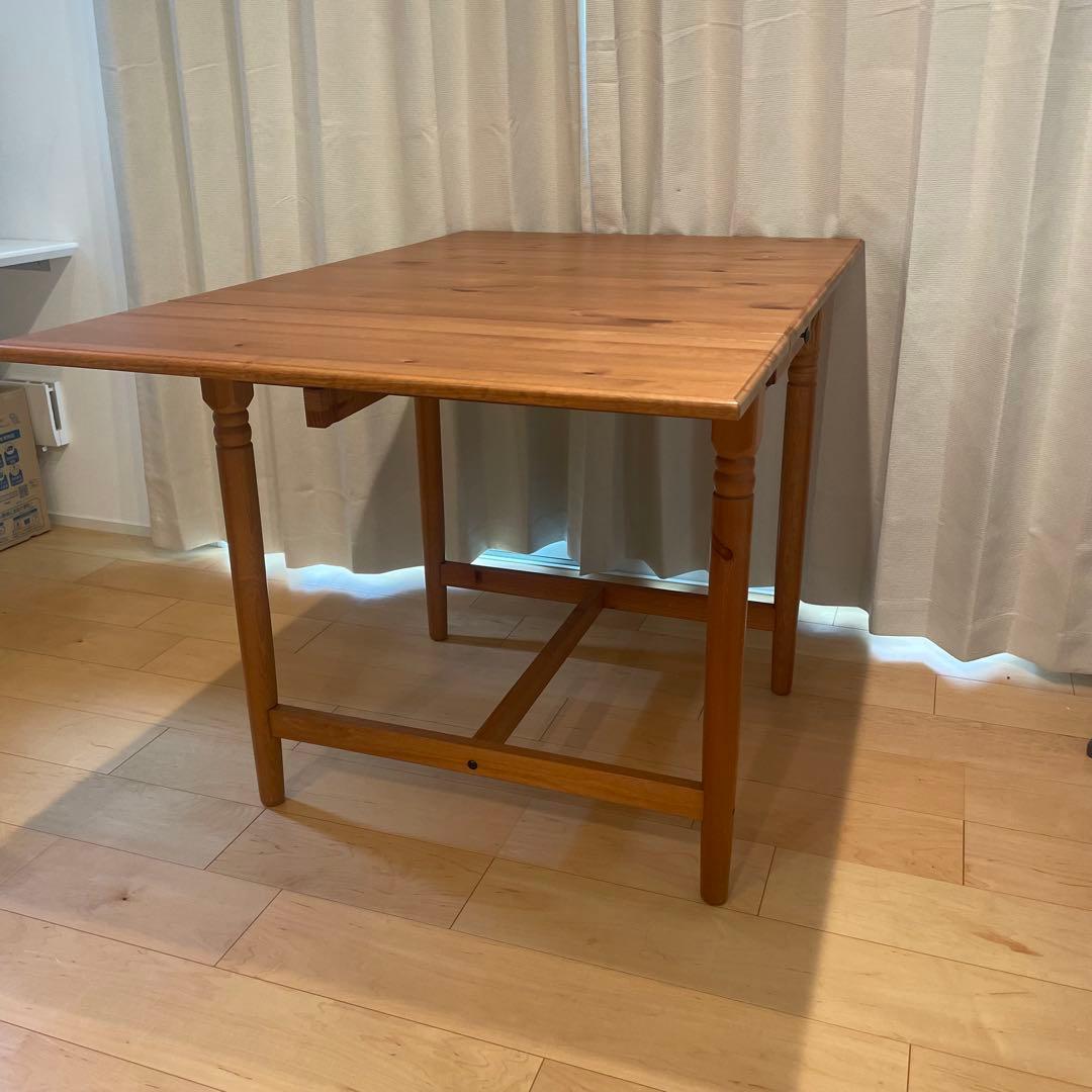 【廃盤品】IKEA INGATORP インガートルプダイニングテーブル　天然木