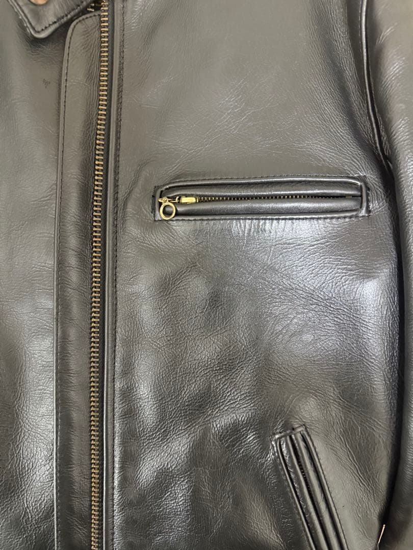 vanson ブラック シングルライダースジャケット 36