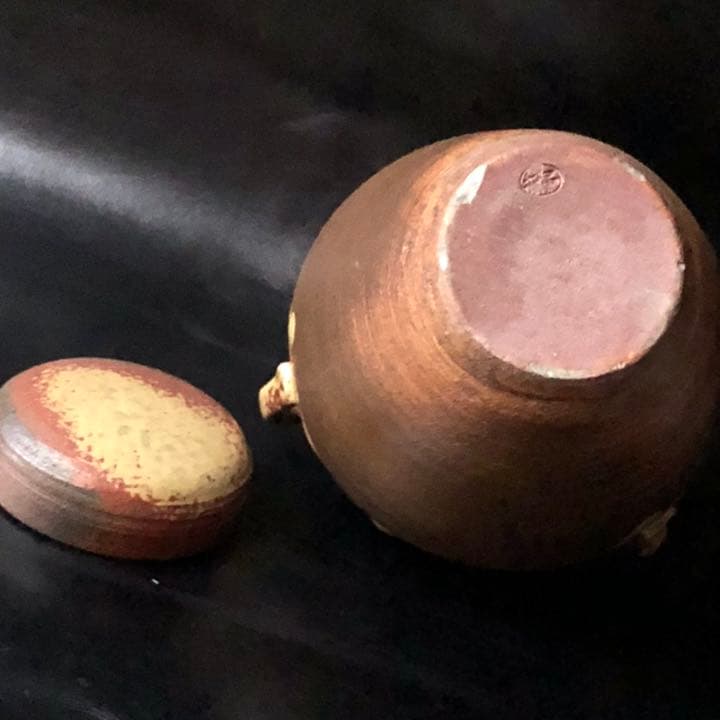 蔵から凄い雰囲気のあるフタ付きの壺が出てきた、茶道具、古美術品、壷、中国骨董