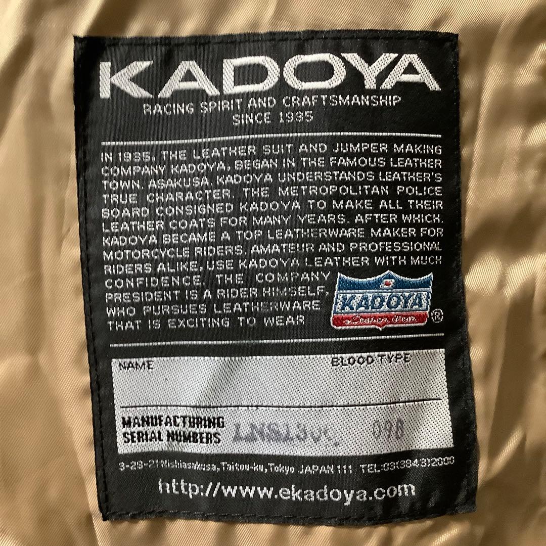 KADOYA K'SLEATHER シングルライダースジャケット　黒　K-470