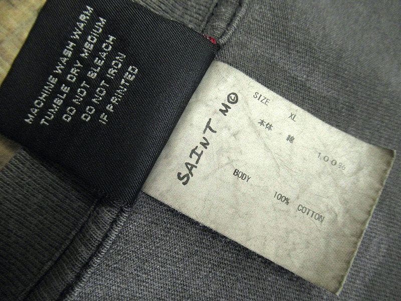 XL 美品 23SS セントマイケル UNKNOWN 加工 プリント Tシャツ