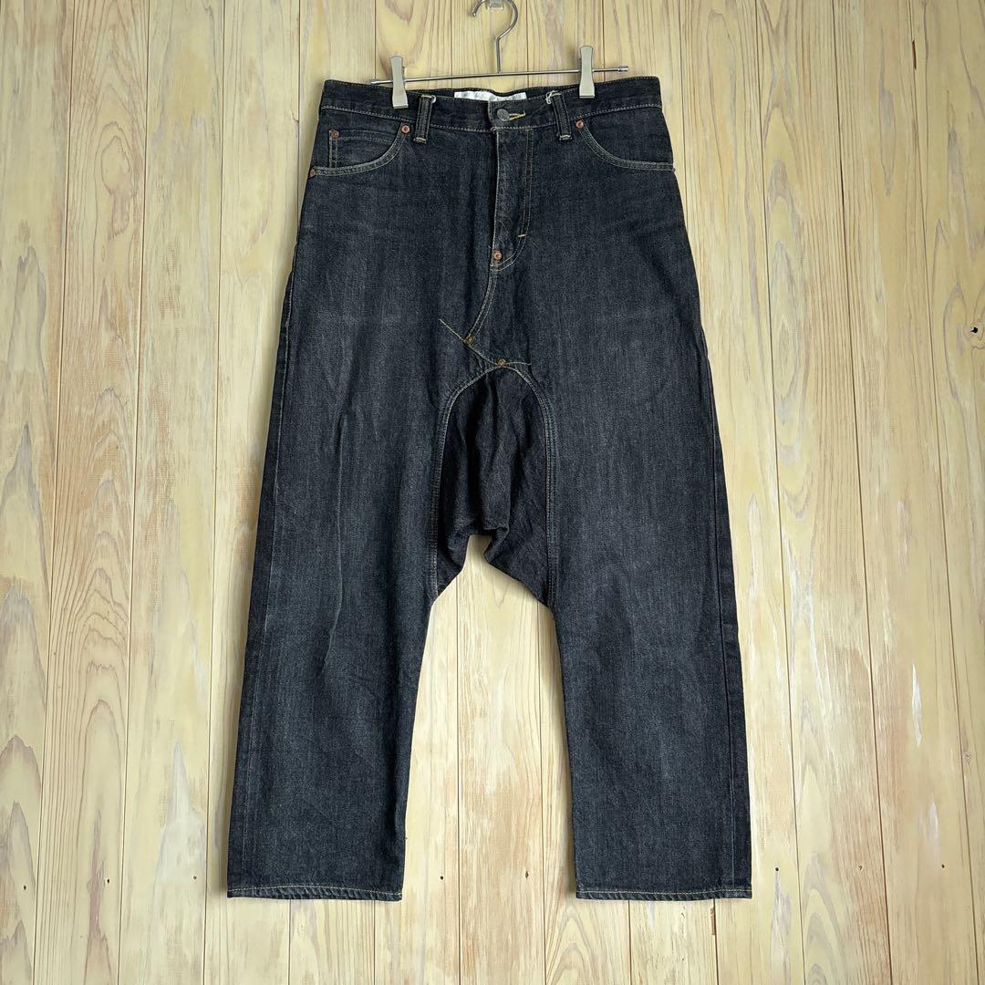 1341 GANRYU コムデギャルソン　ブラックデニム サルエルパンツ