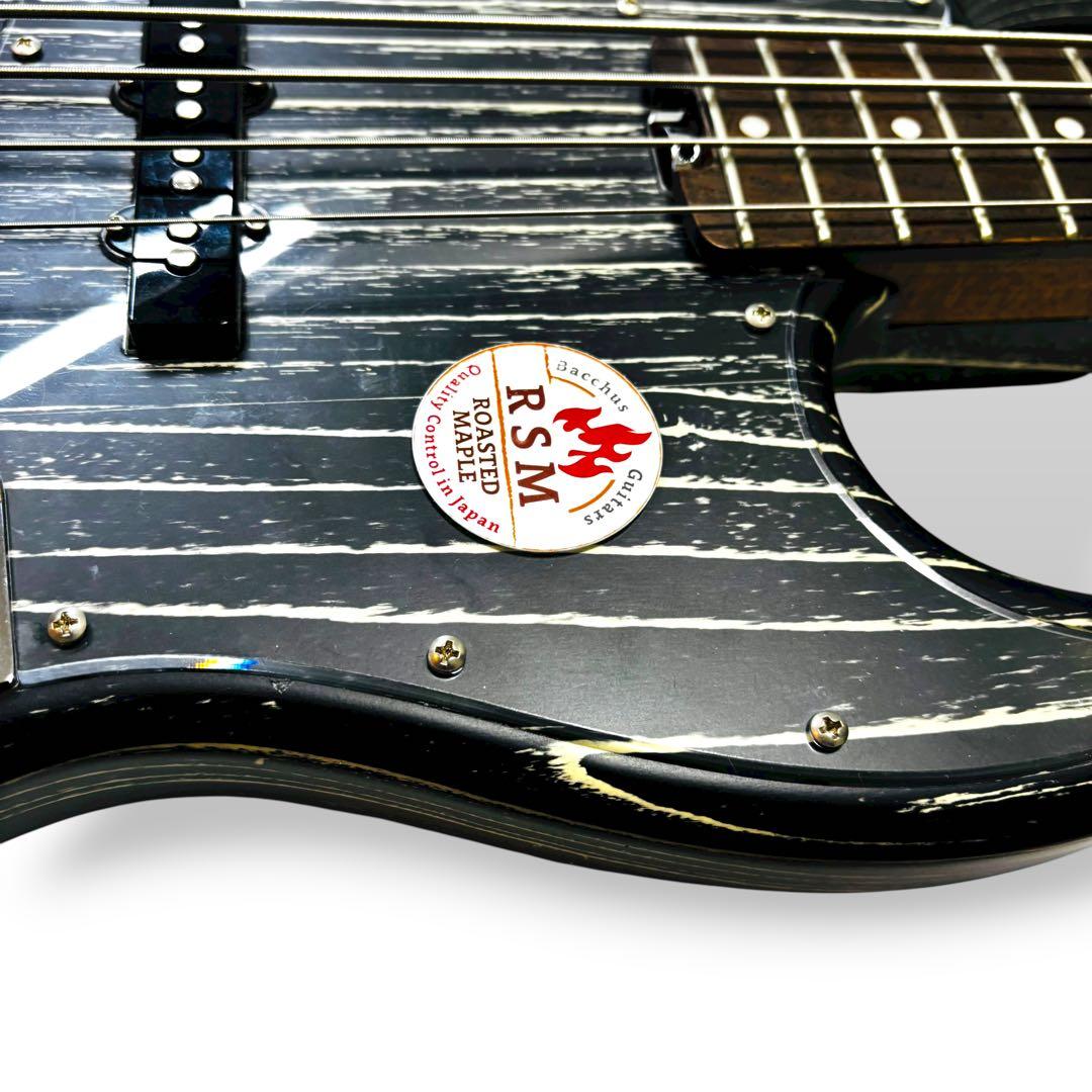 【希少】バッカス SWL4-ASH RSM エレキベース 上位モデル ゼブラ