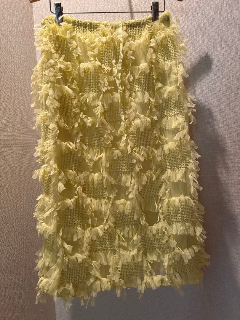 BAUM UND PFERDGARTEN フリンジ　スカート　イエロー