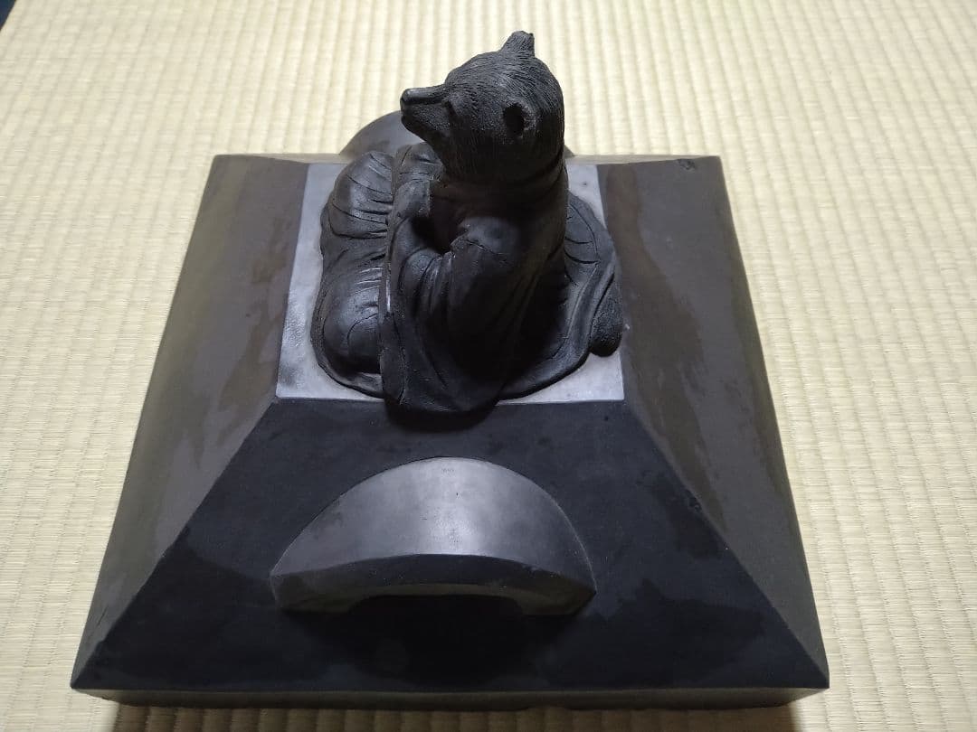 飾り瓦 露盤 狸 33cm四方