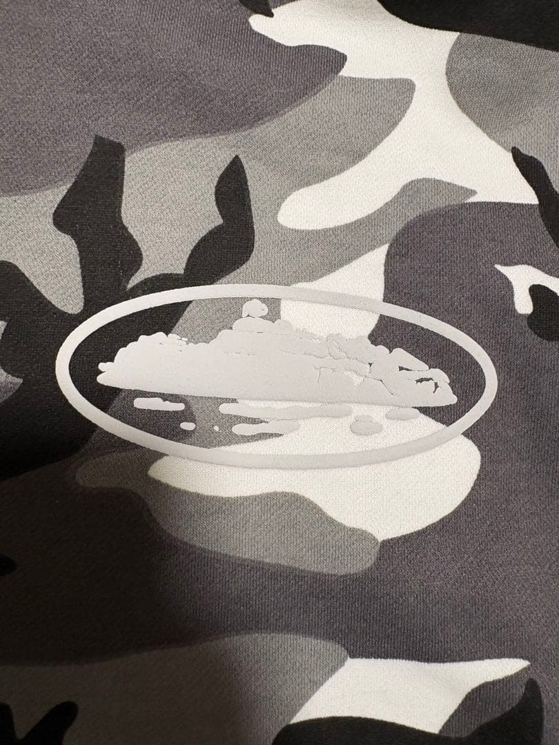 Corteiz グレー系迷彩 ジップアップパーカー