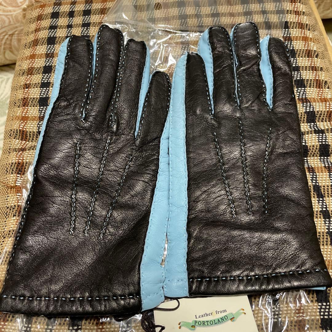 【新品未使用】イタリア直輸入本革/メンズレザー手袋PORTOLANO