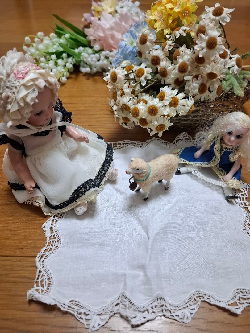 アンティークビスクドール★羊★ミニョネット★フランス人形★ジュモー★ドイツドール