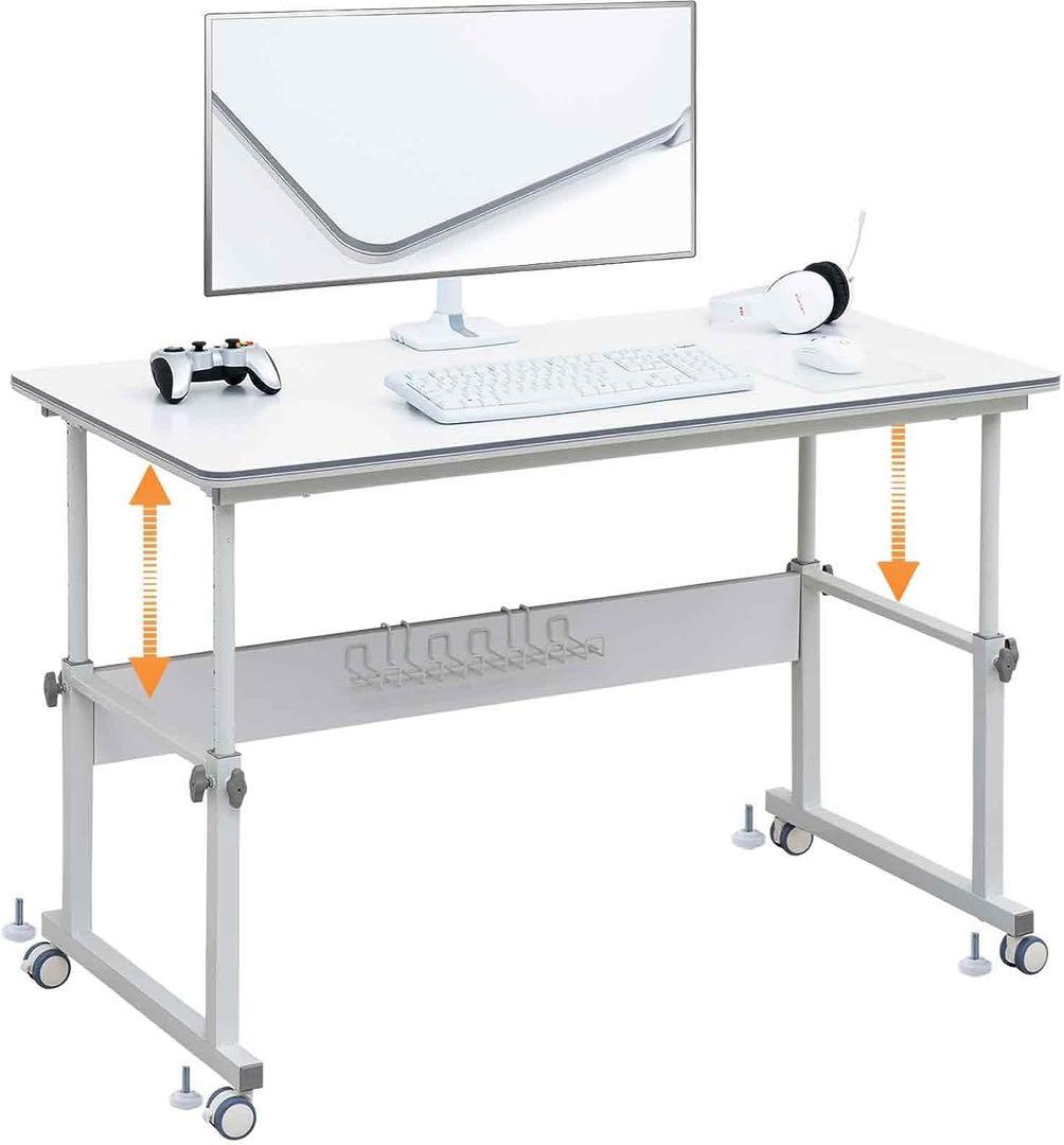 人間工学昇降ゲーミングデスク高44-78幅120×奥行60昇降式キャスター付