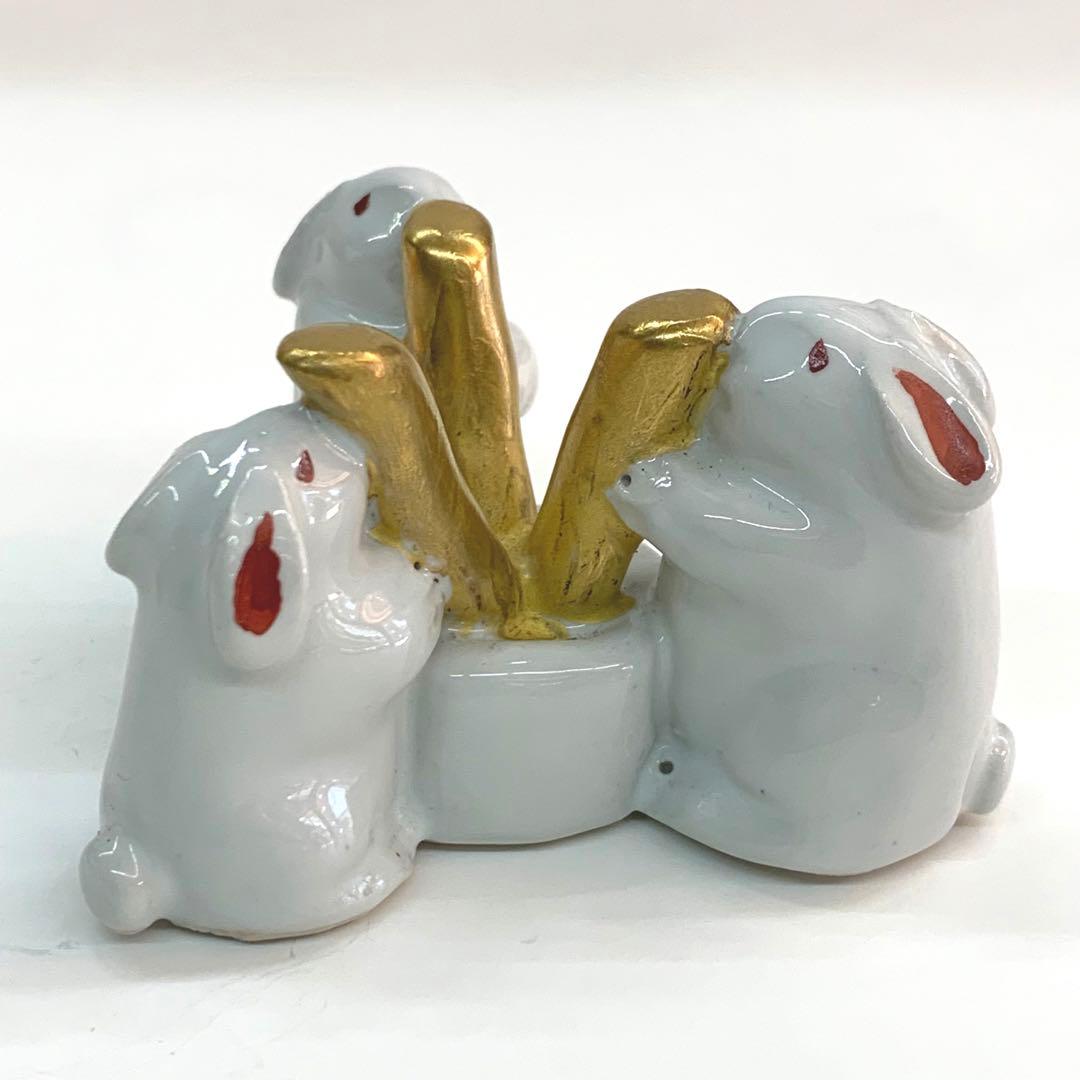 【蓋置　丹波焼　うさぎ】杉原祥公　共箱