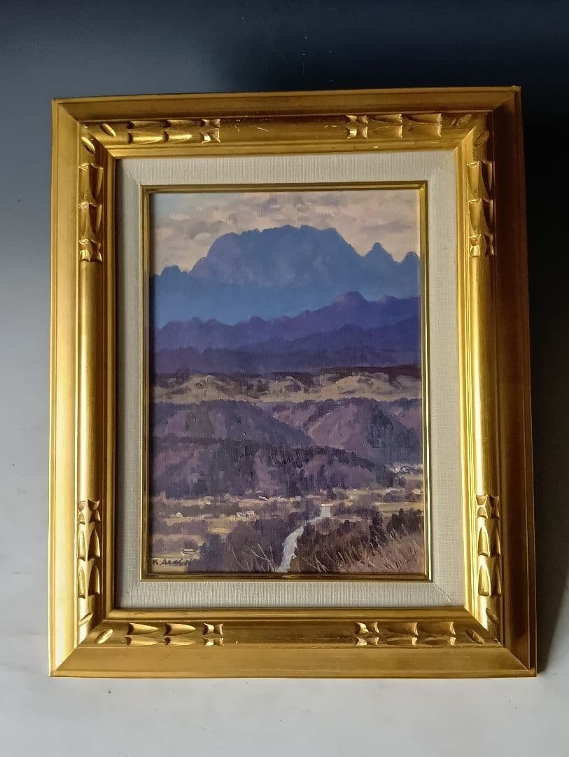 h*i様 新井清永・油彩「両神山薄暮」/4F