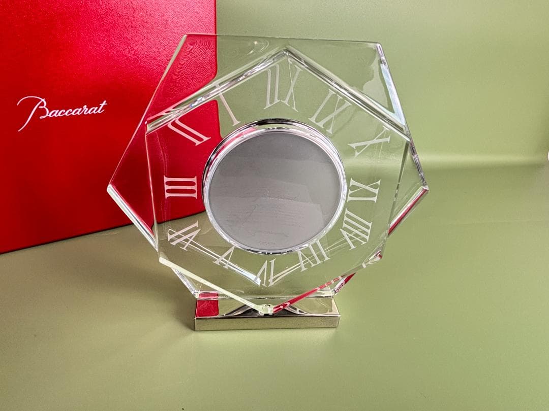 バカラ アルクール アビス デスククロック クリアガラス 箱付き[正規品]JPN