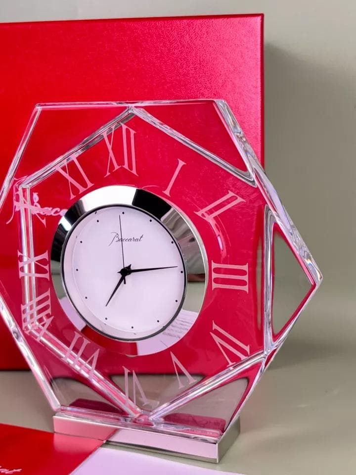 バカラ アルクール アビス デスククロック クリアガラス 箱付き[正規品]JPN