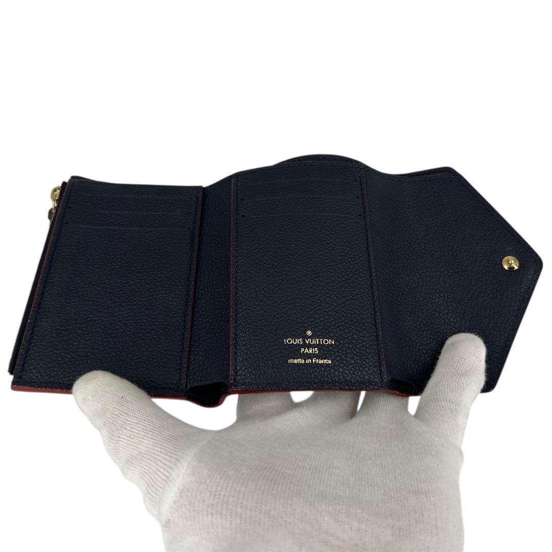 未使用級　ヴィトン アンプラント ポルトフォイユヴィクトリーヌ マリーヌルージュ