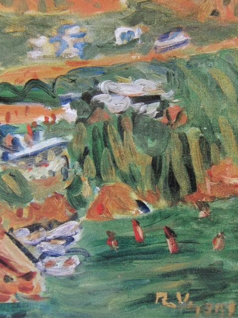 梅原龍三郎、「風景」、希少な額装用画集より、新品高級額装付