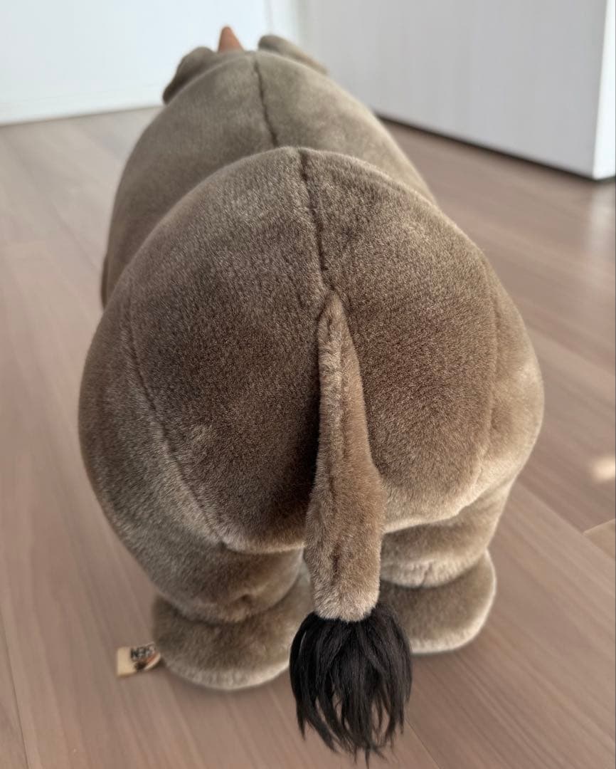 KOSEN グレーのサイのぬいぐるみ 約50cm