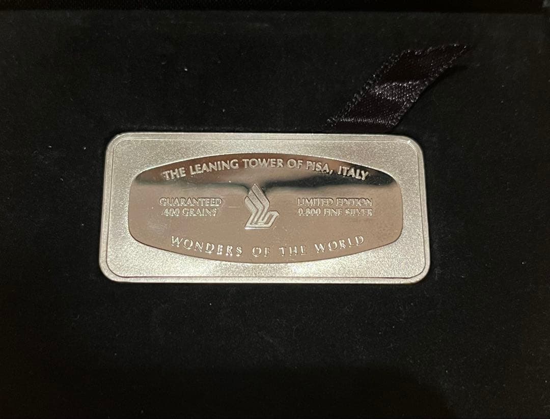シルバーインゴットコレクション　ピサの斜塔