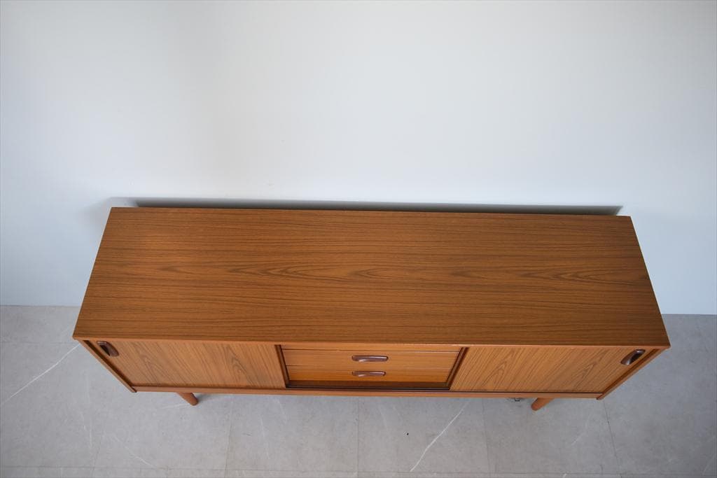 英国アンティークSCHREiBER製サイドボード/木製机テレビ台(91-241)